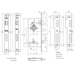 KALEKİLİT İç Kapı Gömme Kilit 149RWC