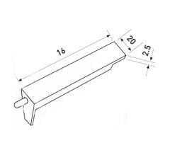CAN MENTEŞE Zamak Lüks Mandallı Sürgü AR613-16cm Saten