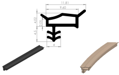 HASFİT Krem Ahşap Kapı Fitili 09-28.10(02)