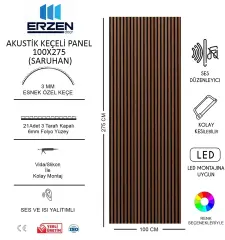 Saruhan Vestiyer TV Ünitesi Akustik Panel Mdf 100x275